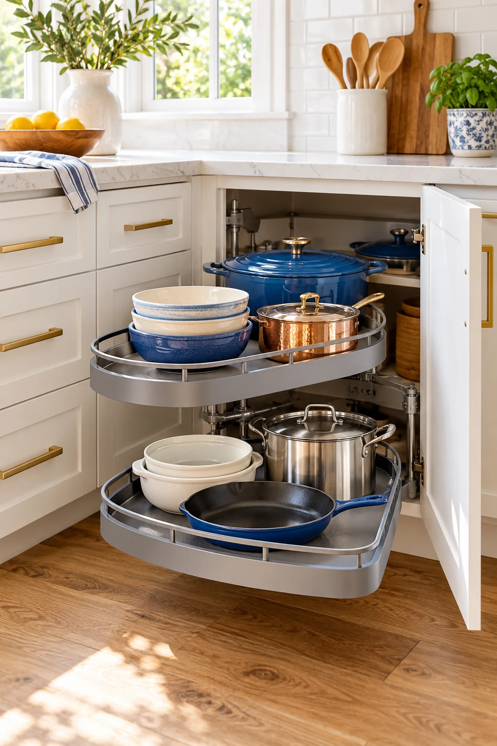 25 Corner Cabinet Storage Ideas to Reach Those Awkward Spaces